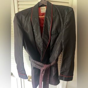 RARE STATE OF MAINE VINTAGE SMOKING JACKET MOIRE PATTERNS L EXCELLENT CONDITION